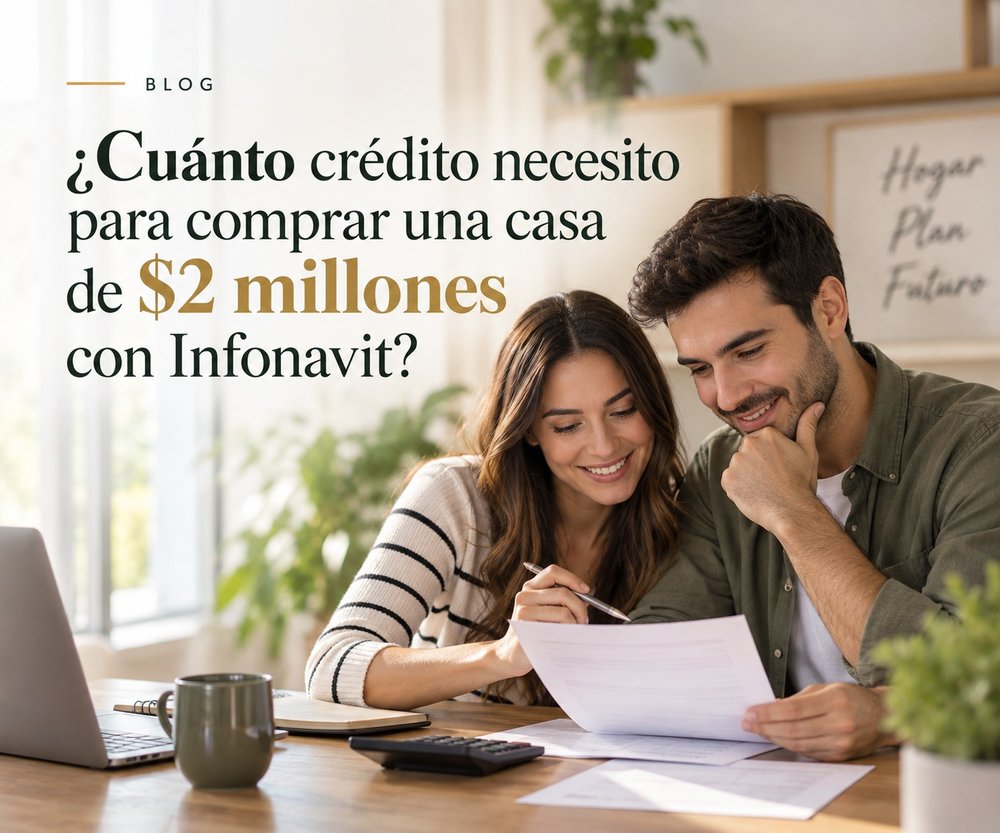 ¿Cuánto crédito necesito para comprar una casa de $2 millones con Infonavit?